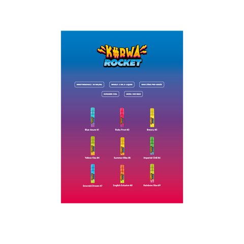 Flyer A4 Sortenübersicht Kurwa Rocket