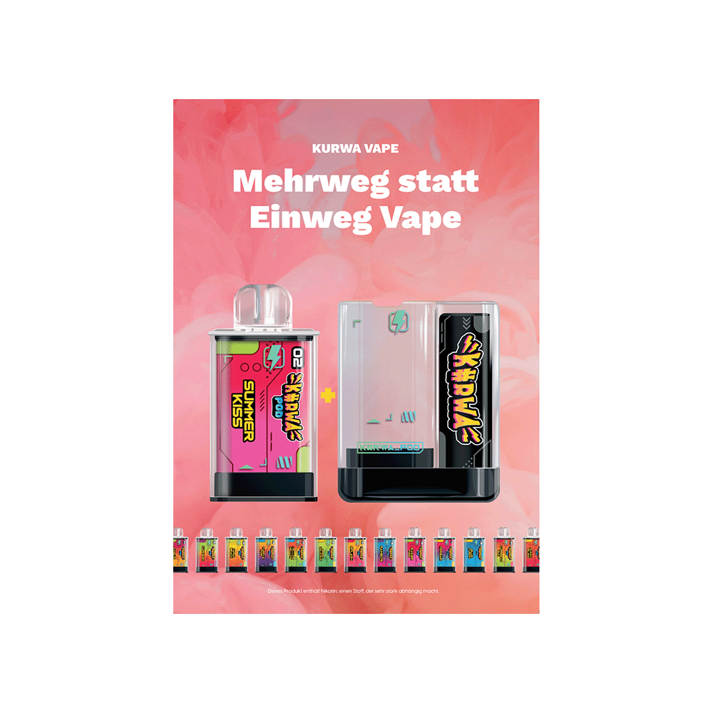 Kurwa Pod Prefilled Splash #10 2x2 ml Delta Online Kurwa Pod Prefilled Splash #10 2x2 ml Delta Online