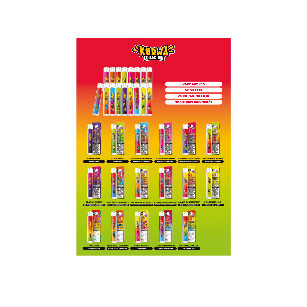 Flyer A4 Sortenübersicht Kurwa Collection